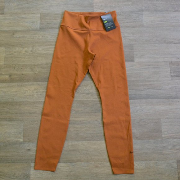 NWT Nike One Luxe Tight Fit Camel Brown Legging Size Small - Picture 1 of 9